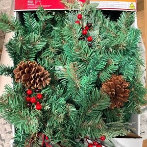 NEW: Festive 9ft Pre-Lit Green Holiday Garland with Timer